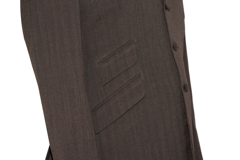 Ray Davis Wool Brown Herringbone Mod Blazer
