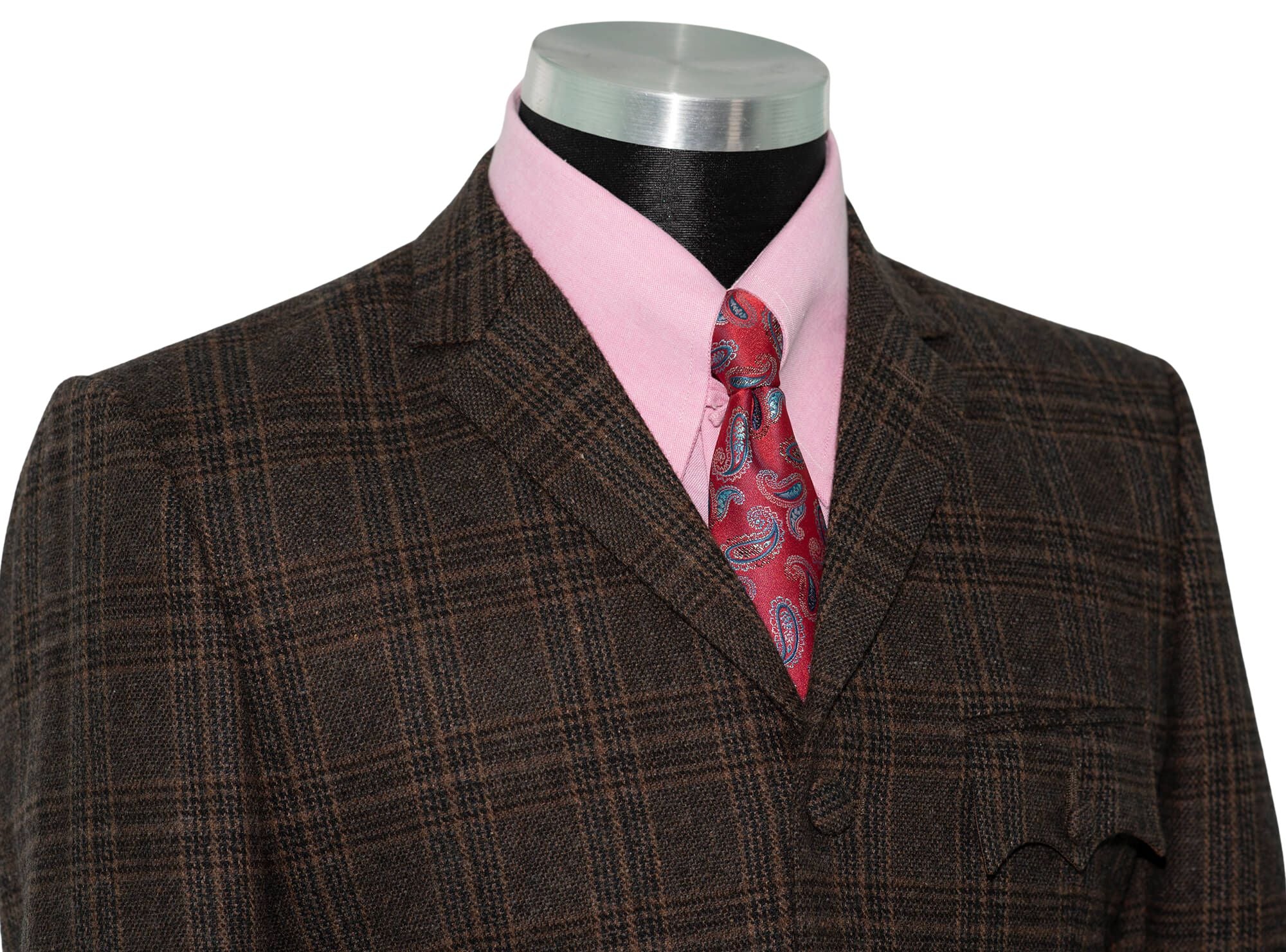 Denis Payton Tweed Chocolate Brown Mod Suit