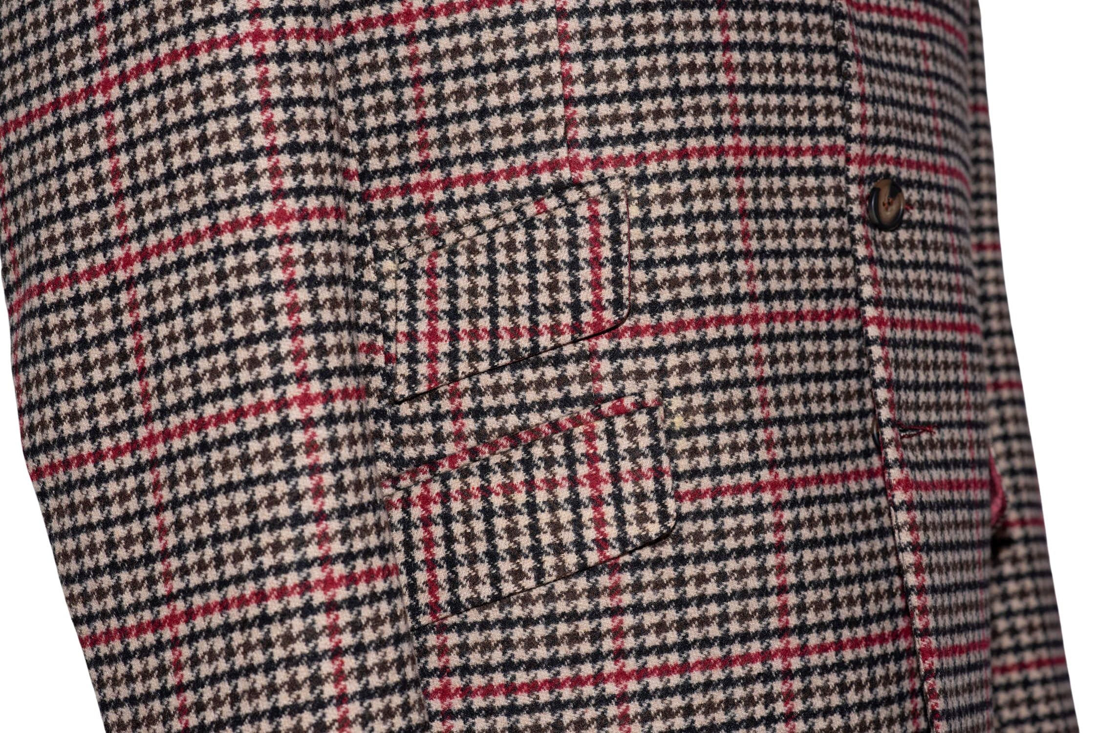 Robert Hardy Tweed Classic Brown Dogtooth Mod Jacket