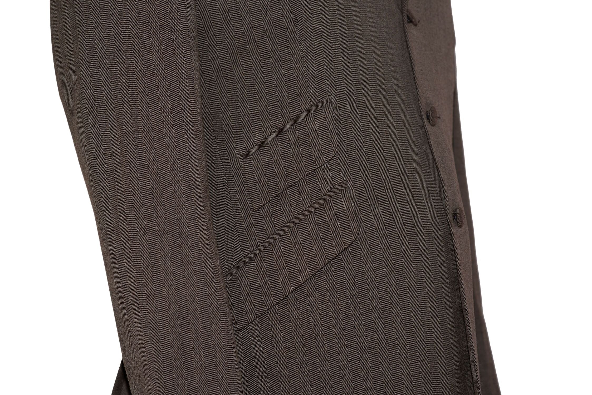 Peter Cowap Flannel Wool Brown Mod Suit
