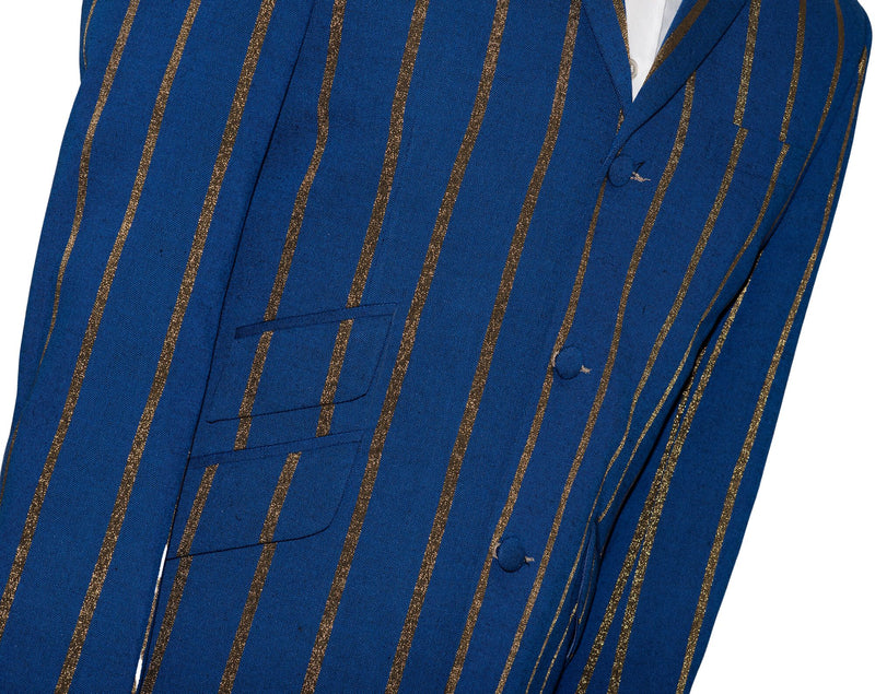 Mod Boating Jacket Dave Wright Gold Stripe in Blue Boating Mod Blazer | 1960's Retro Mod ...