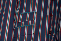 Hermist 60's Green & Navy Blue Stripe Boating Mod Blazer