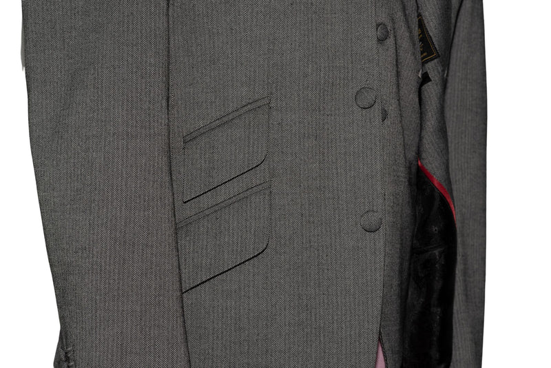 John Dalton Grey Herringbone 3 Piece Mod Suit