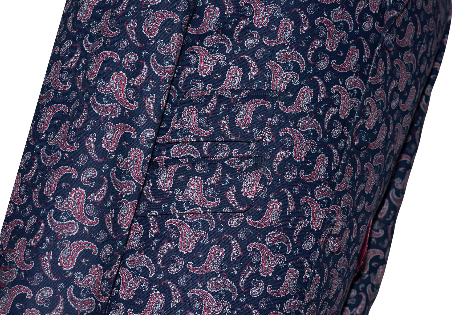 Steve Marriott 60's Navy Blue Purple Paisley Mod Blazer
