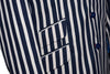 Geoff Foot Navy Bblue & White Striped Boating Mod Blazer
