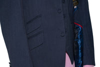Bruce Foxton Navy Herringbone 3 Piece Suit