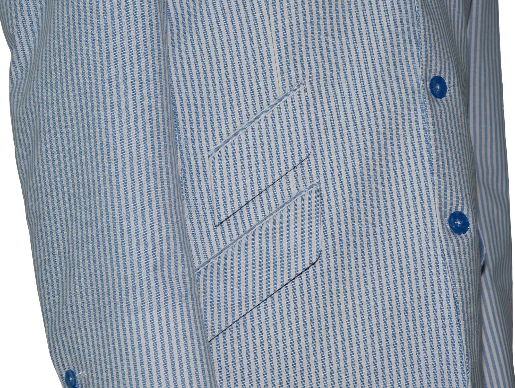 Peak Lapel Jimmy Cotton Sky Blue Striped Summer Mod Blazer