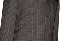 Mohair Prince of Wales Burgundy Grey Vintage Mod Blazer
