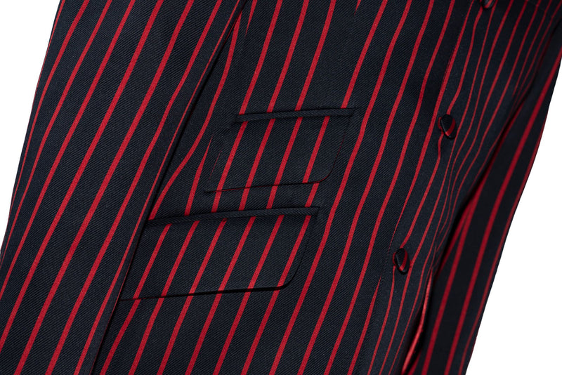 SALE Ronnie Bond Red Striped in Black Boating Mod Blazer (40 Regular)
