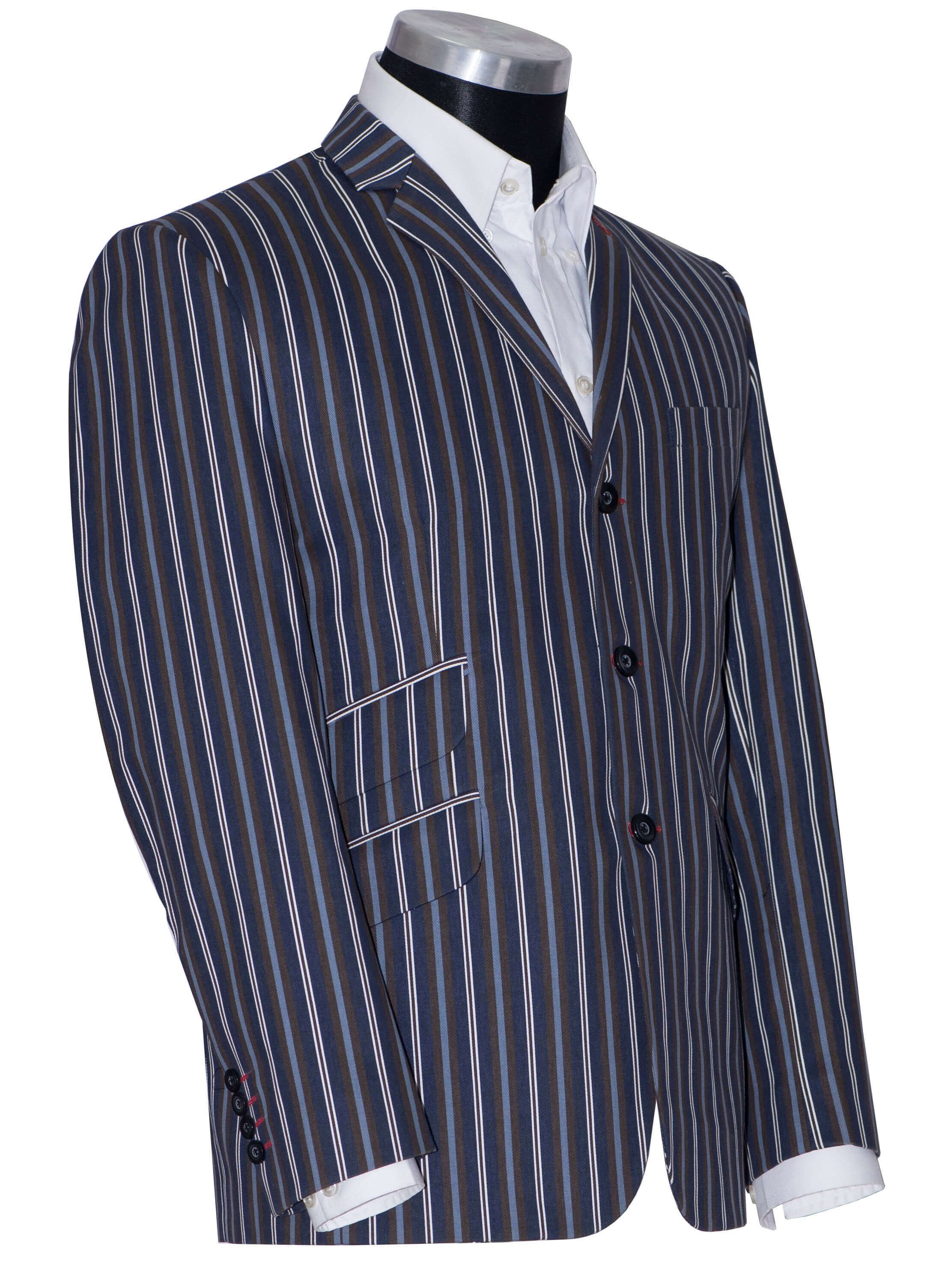 Peter Noone Navy Blue Contrast Boating Mod Blazer