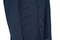 Weller Midnight Blue Peak Lapel 4 Button Mod Suit