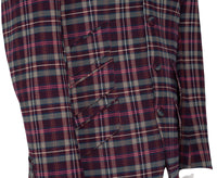 Tommy Moore Multicolor Tartan Check Peak Lapel 4 Button Mod Blazer