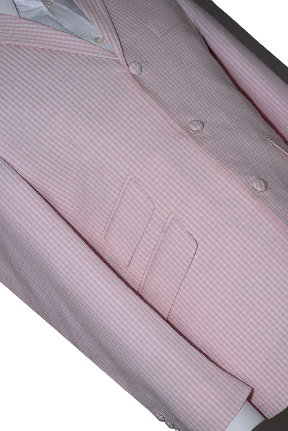 Brian Jones Seersucker Pink Colour Mod Blazer