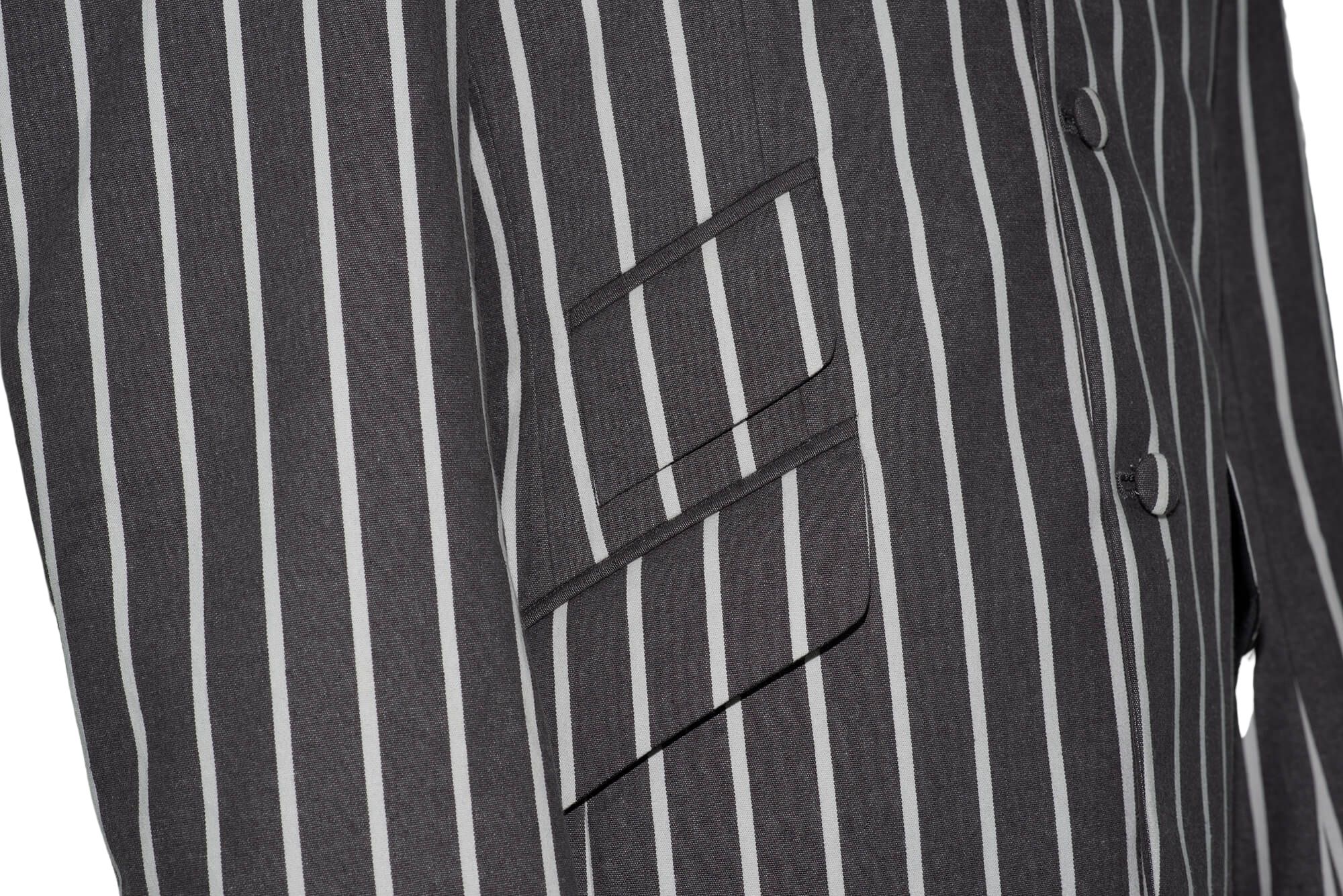 Peter Noone Vintage White & Grey Striped Boating Mod Blazer
