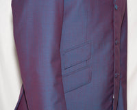 Billy Preston Wine & Blue Mohair 2 Tone Suit