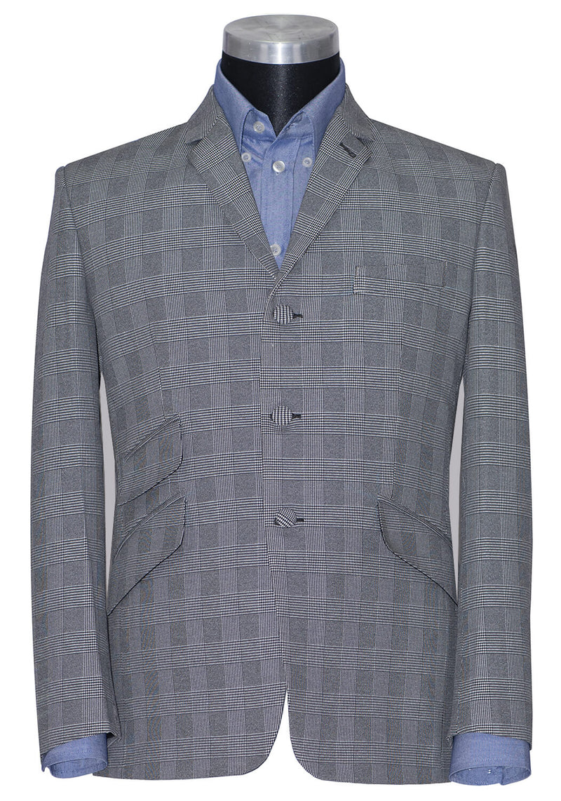 Prince of Wales Classic Grey Mod Jacket