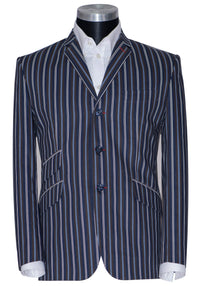 Peter Noone Navy Blue Contrast Boating Mod Blazer