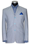 Jimmy Cotton Sky Blue Striped Summer Mod Blazer