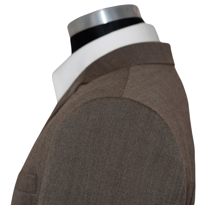 Peter Cowap Flannel Wool Brown Mod Suit