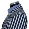 Geoff Foot Navy Bblue & White Striped Boating Mod Blazer