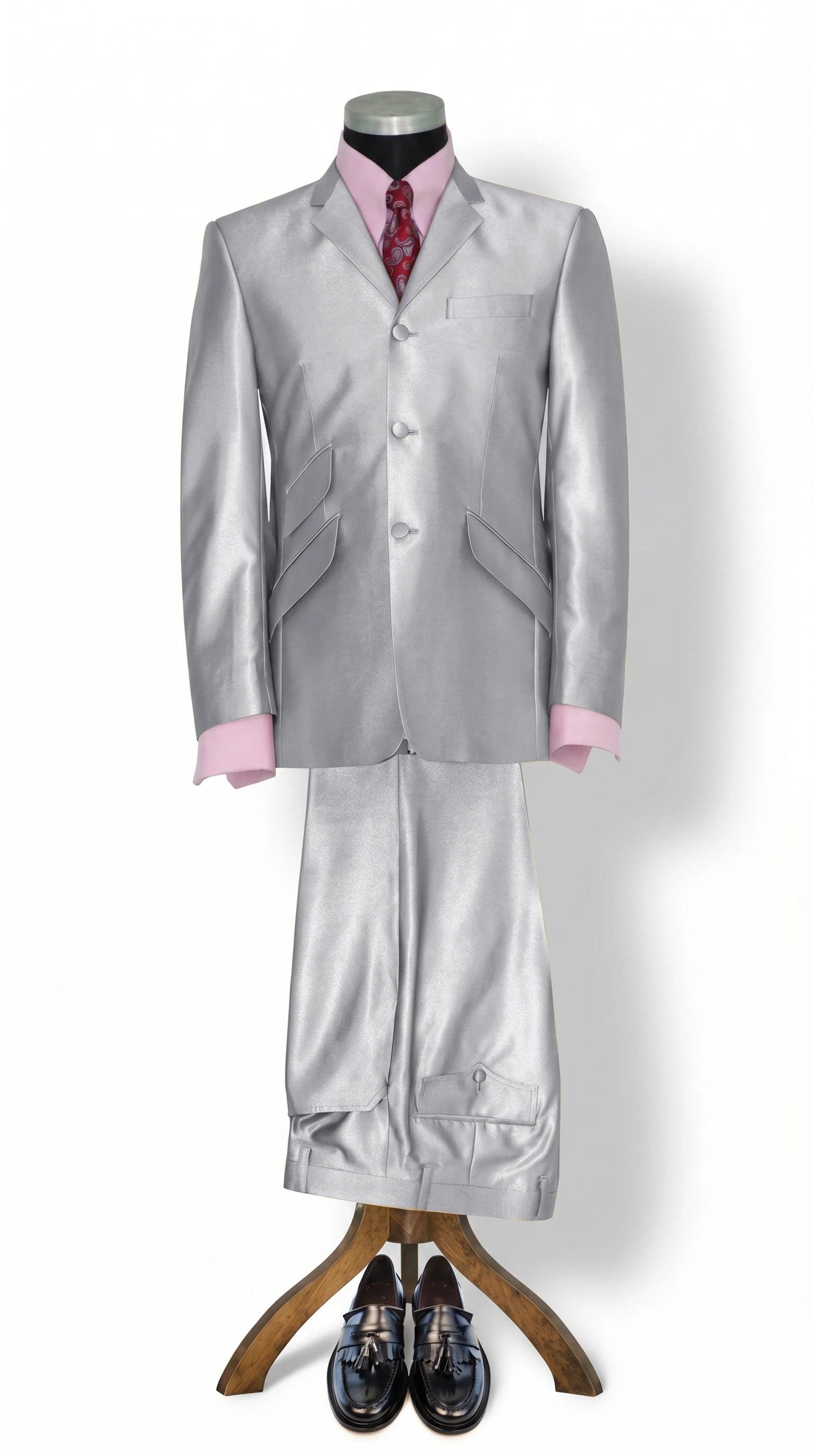 Peter Best Silver Tonic Suit 1960's Style