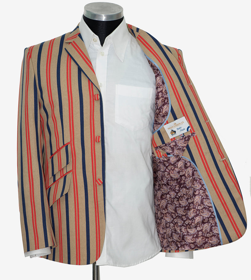 Weller Brown and Red stripe boating blazer 60's