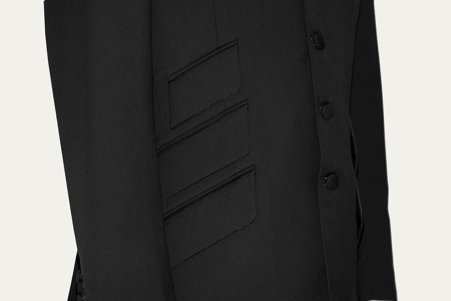 Paul Weller Peak Lapel 4 Button Black Mod Suit
