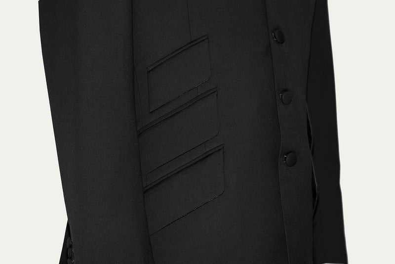 Paul Weller Peak Lapel 4 Button Black Mod Suit