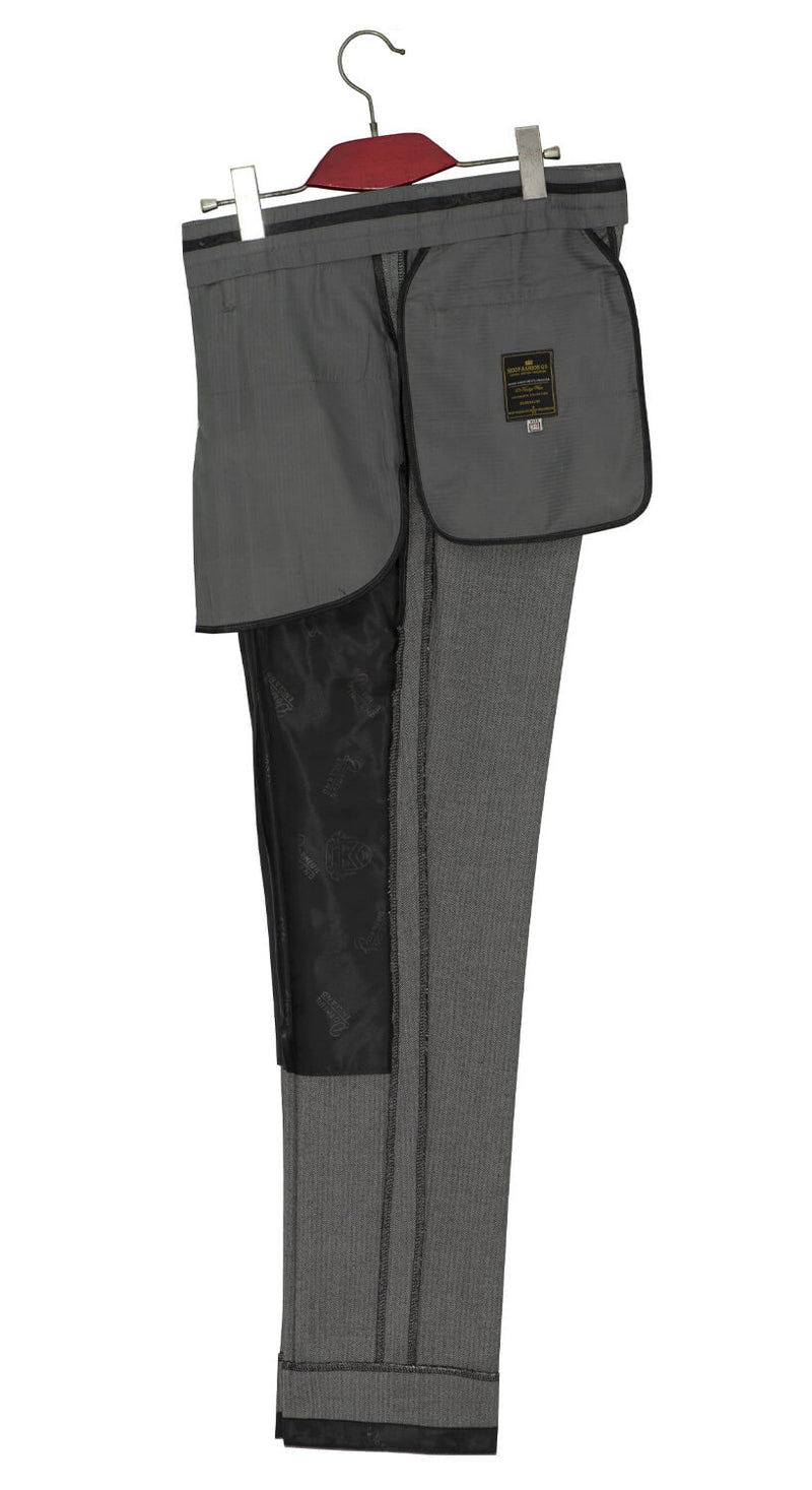 John Dalton Grey Herringbone 3 Piece Mod Suit