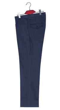 Bruce Foxton Navy Herringbone 3 Piece Suit