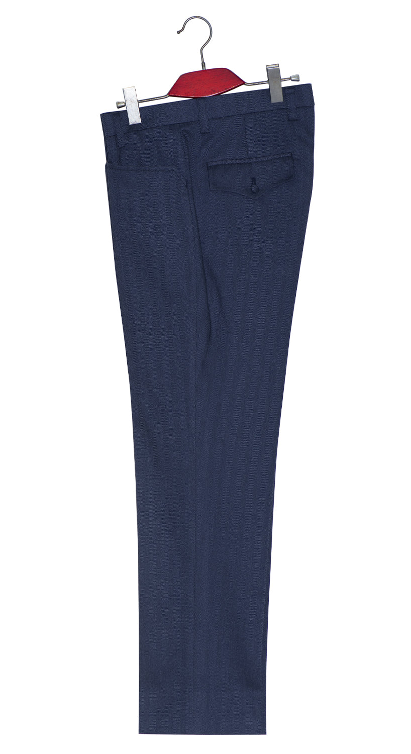 Bruce Foxton Navy Herringbone 3 Piece Suit
