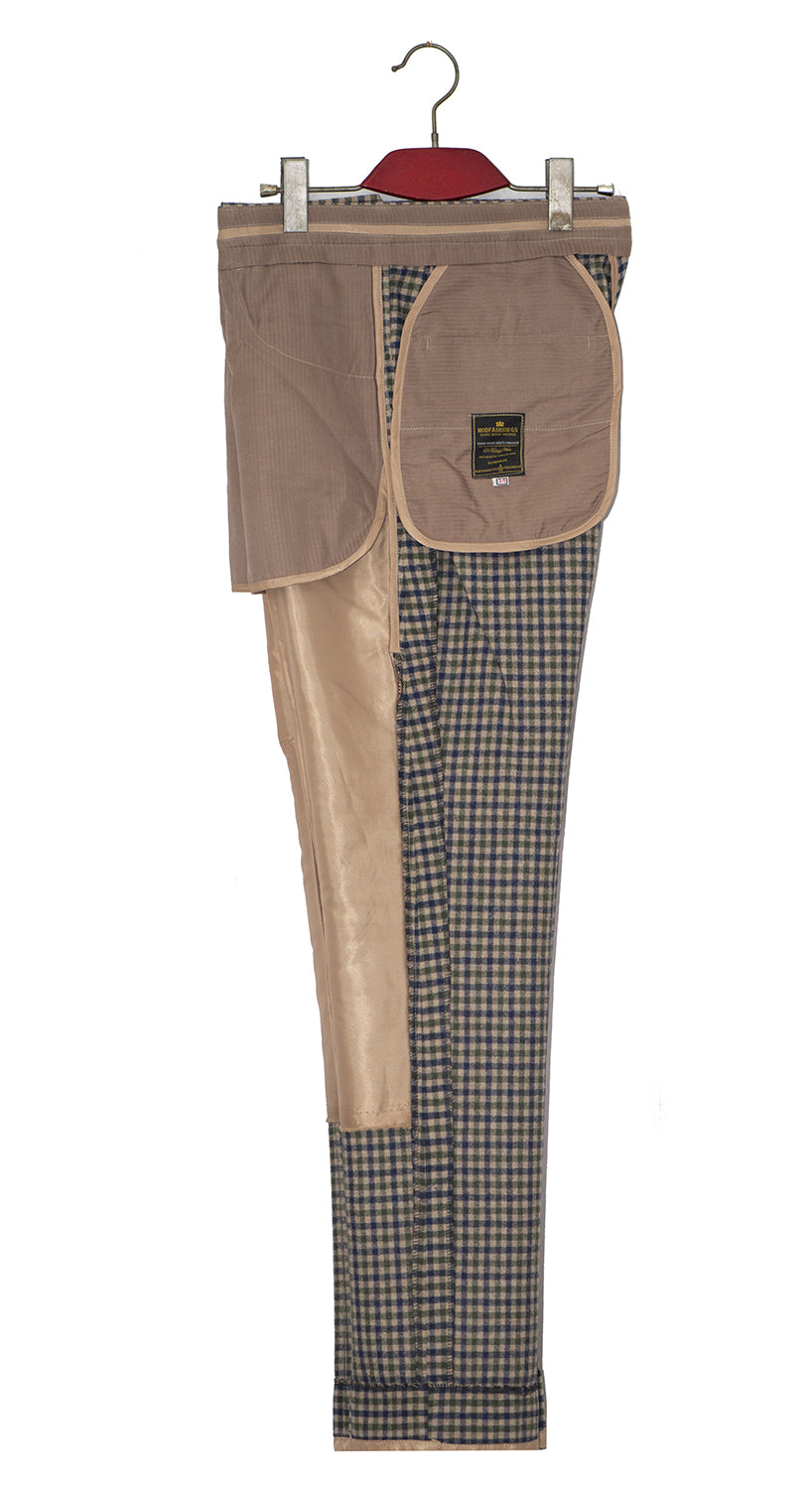 Ian Gibbons Green Gingham Check Wool Suit