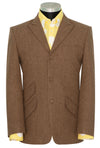 SALE Kenny Jones Tweed Brown Herringbone Winter Mod Blazer (40 Regular)