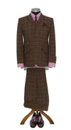 Ricky Huxley Tweed Brown Check Suit 1960's
