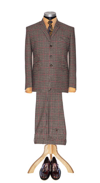 Dave Wright Tweed Tailored Brown Dogtooth Suit