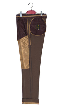 Jeff Beck Flannel Wool Dark Brown Mod Trouser