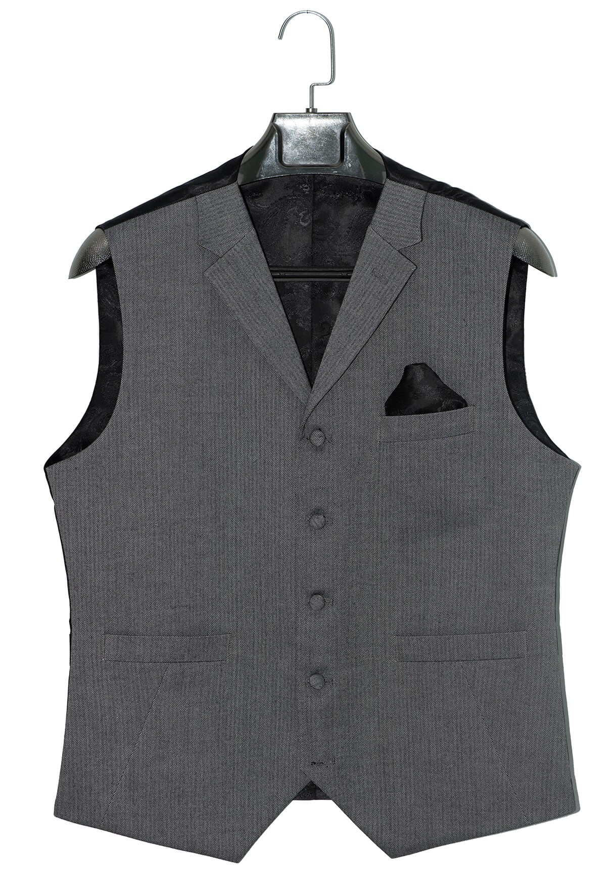 John Dalton Grey Herringbone 3 Piece Mod Suit