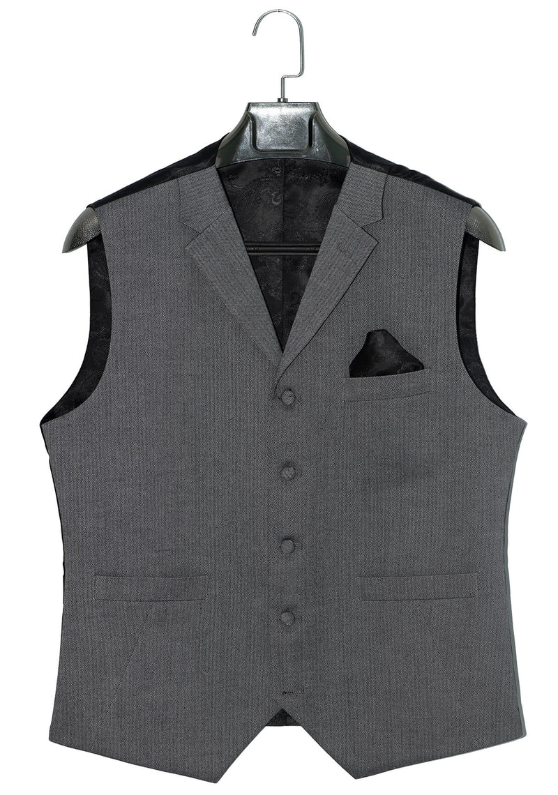 John Dalton Grey Herringbone 3 Piece Mod Suit