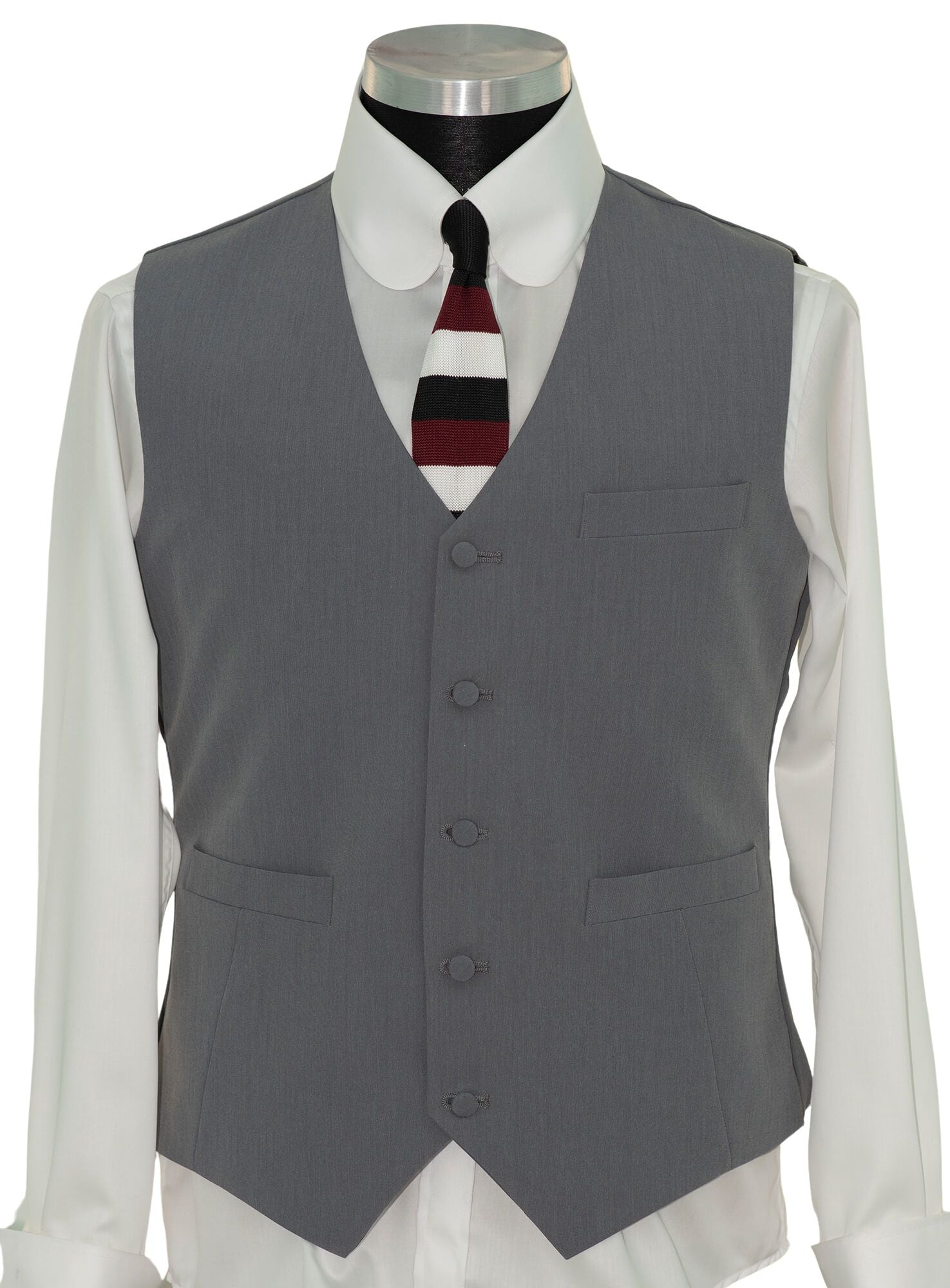 SALE Weller Light Grey Peak Lapel 3 Piece Suit (46 Regular, Trouser 36, I.L.29.5)
