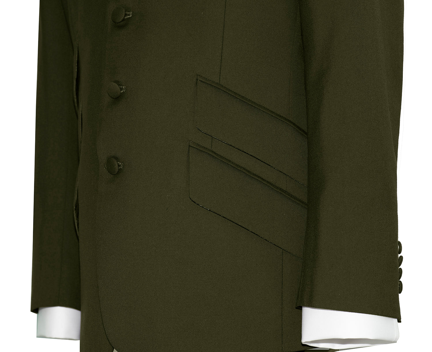 Paul Weller Peak Lapel 4 Button Olive Mod Suit