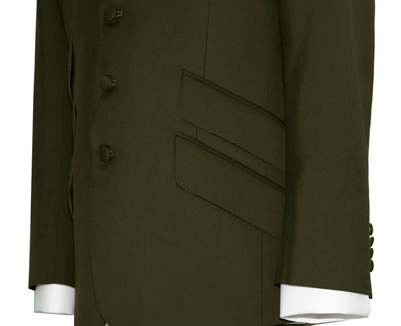 Paul Weller Peak Lapel 4 Button Olive Mod Suit