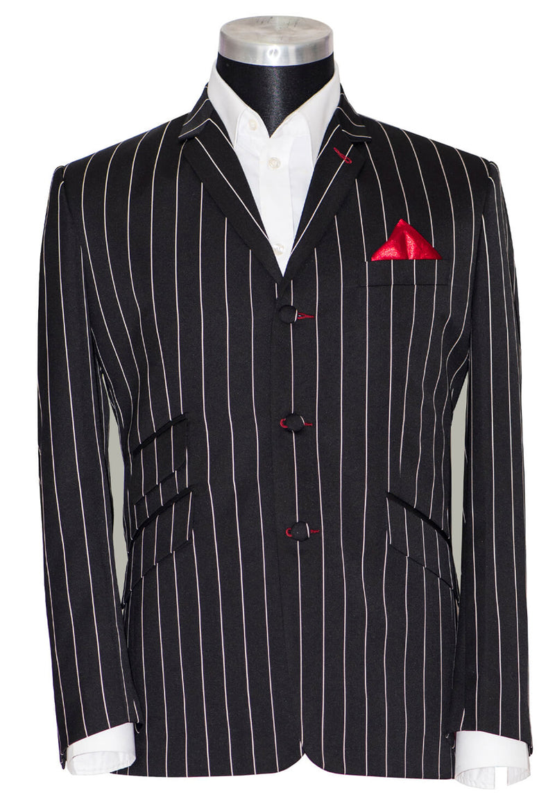 Mod Boating Jacket Weller 1960's Style White Striped in Black Boating Mod Blazer | 1960's ...