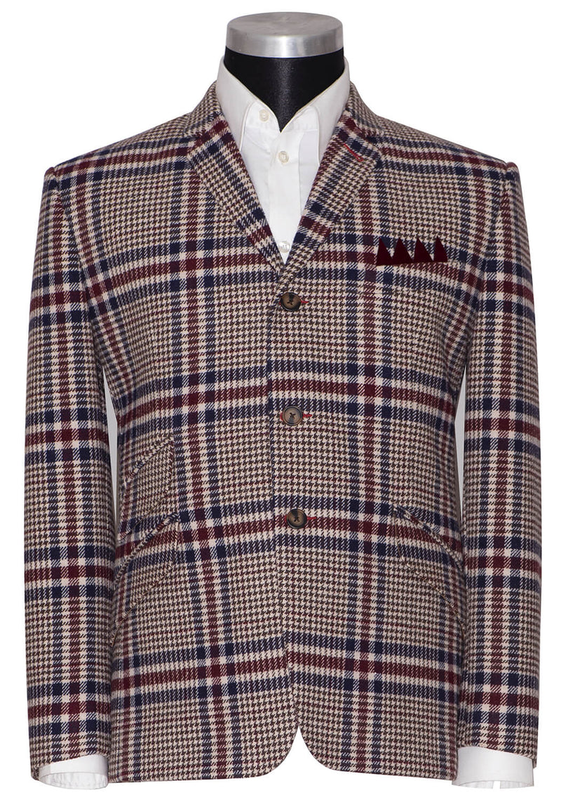 Bill Wyman Winter Tweed Vintage Check Mod Blazer