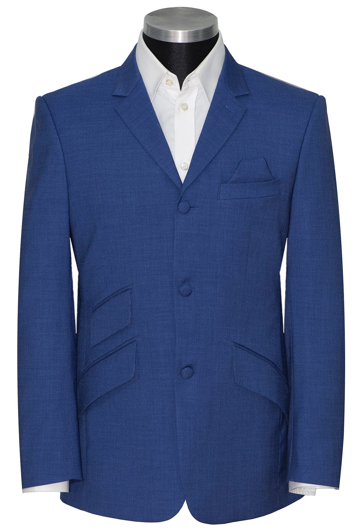 1960's style wool Royal blue mod suit for men – ModFashion GS